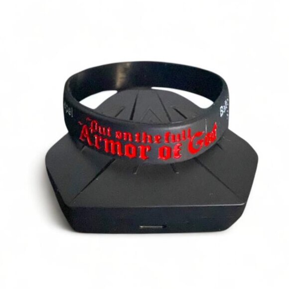 NEW - ARMOR OF GOD BUNDLE BLACK TSHIRT,KEYCHAIN & BRACELET UNISEX - SZ LARGE - Picture 9 of 11